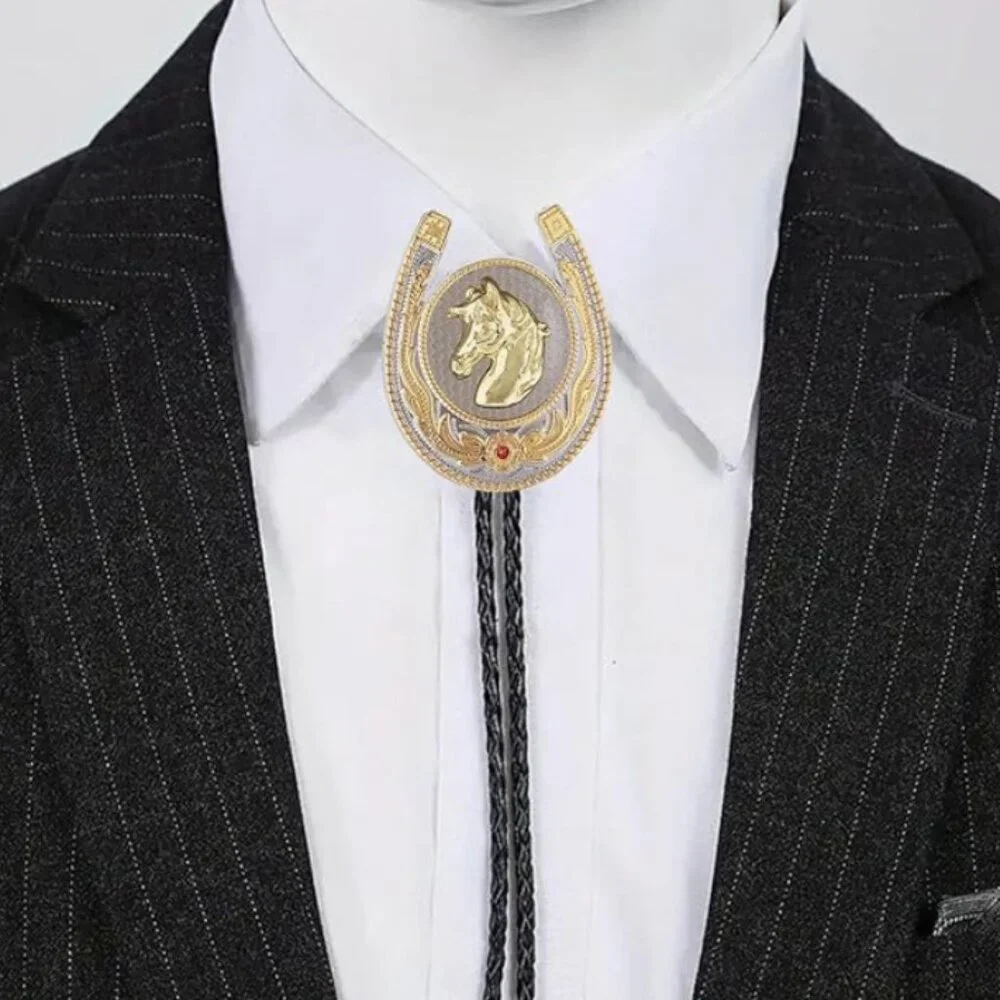 Horse Vintage Native American Western Bolo Tie